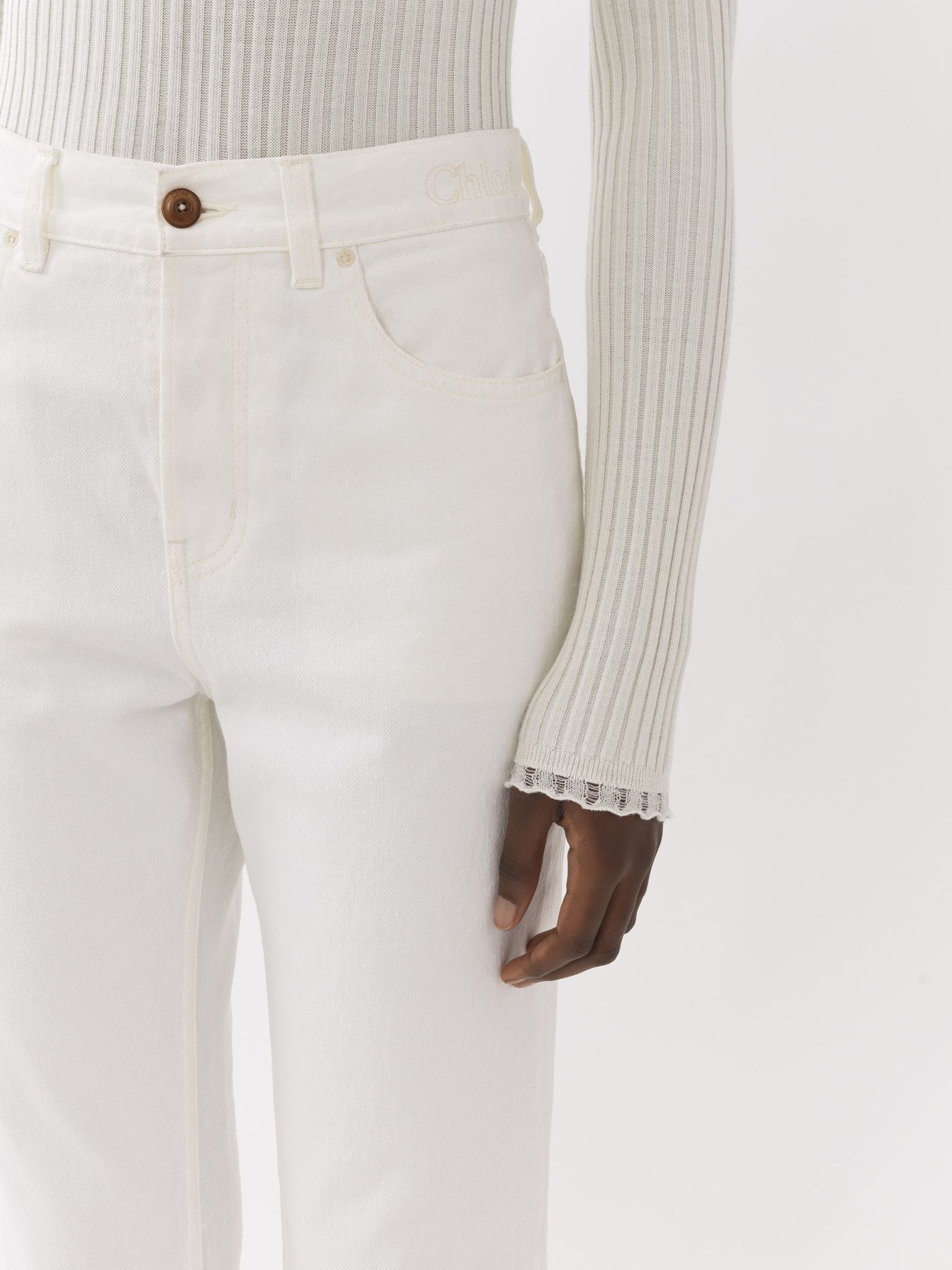 Pantalon court droit « Masaya » - White
