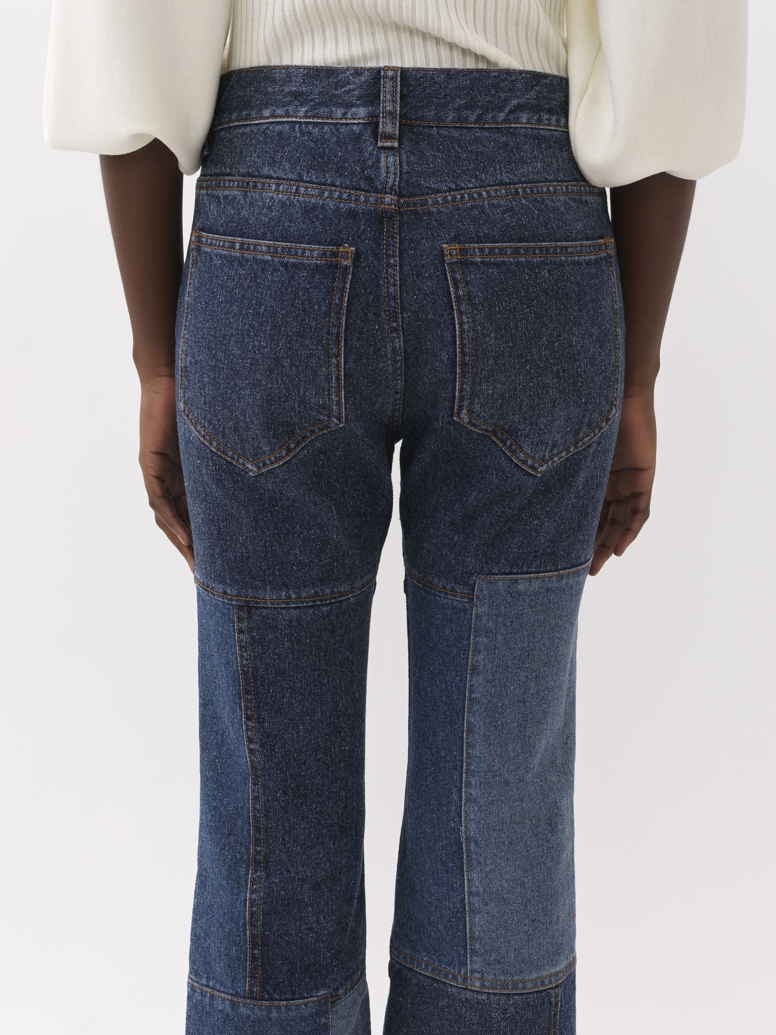 Pantalon court évasé - Multicolor Blue