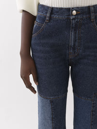 Pantalon court évasé - Multicolor Blue