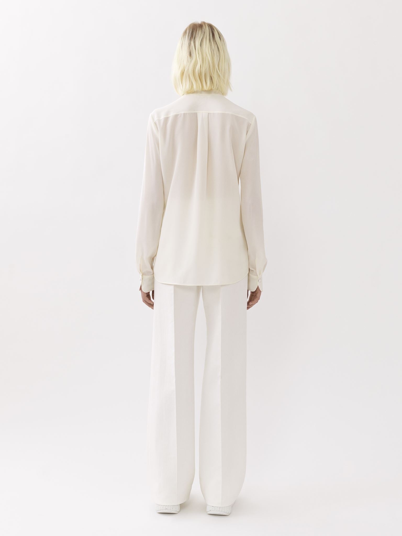 Pantalon de costume évasé - Crème Au Beurre