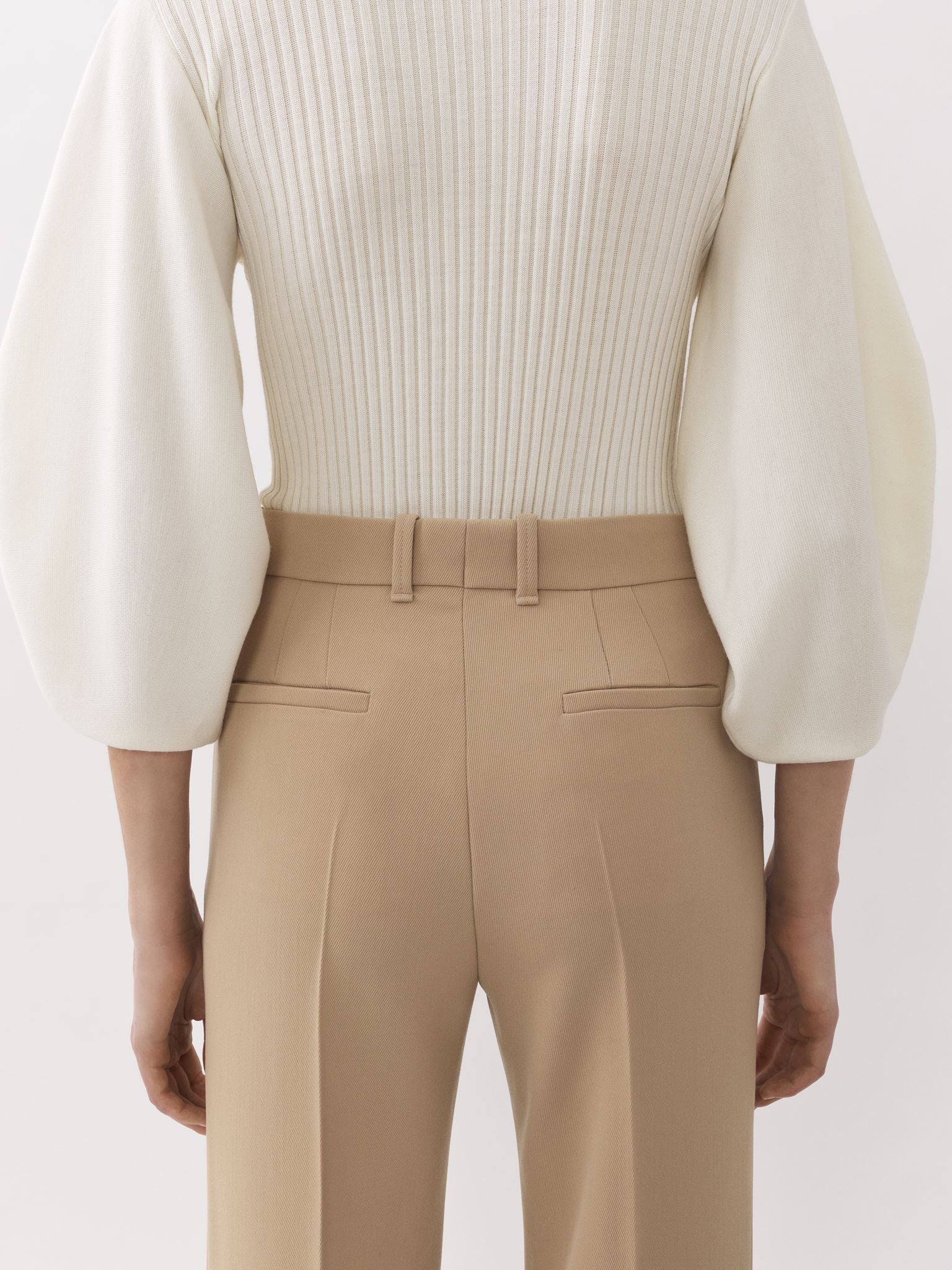 Pantalon évasé - Beige Perle