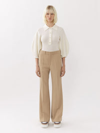 Pantalon évasé - Beige Perle