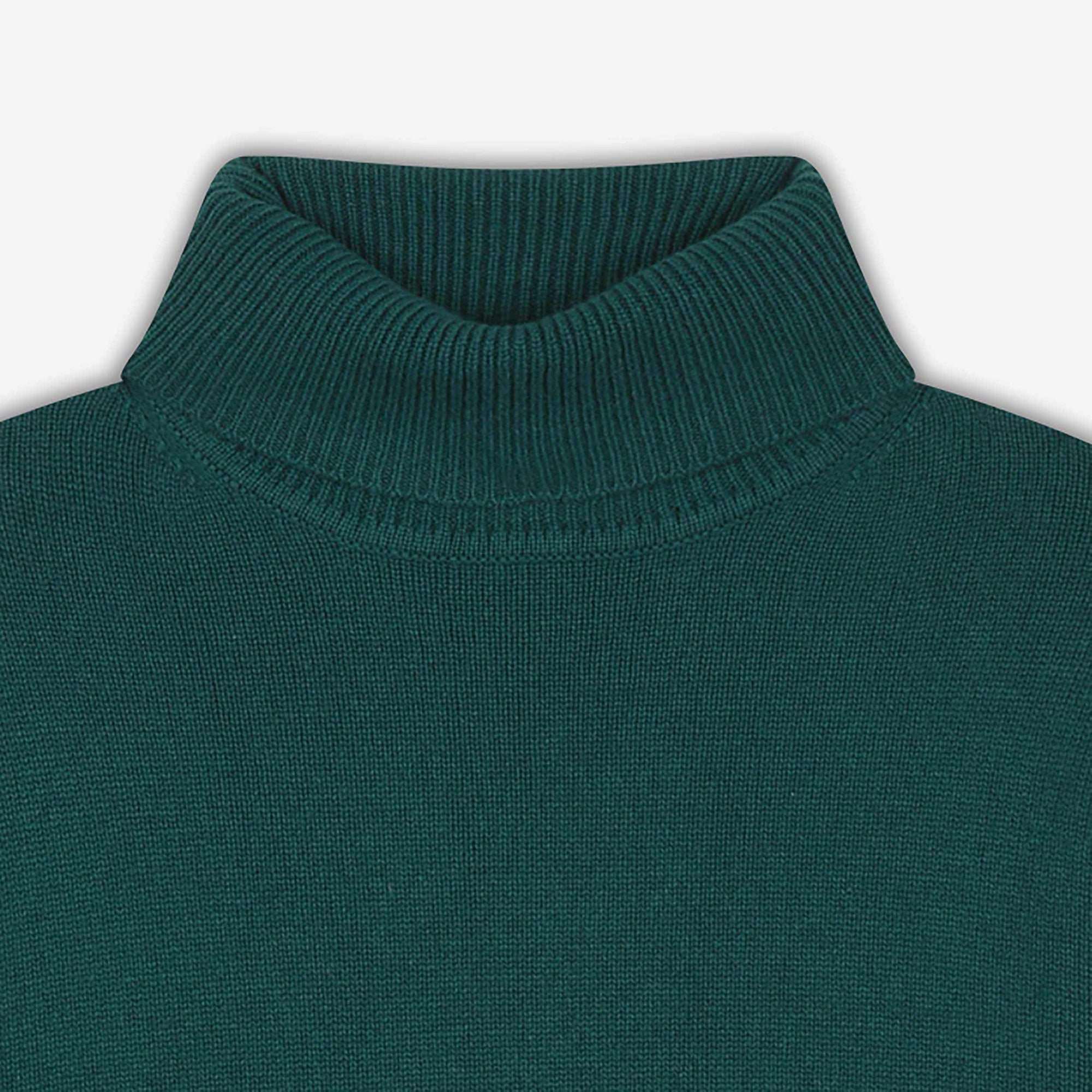 Pull Light à col roulé en cachemire - English Green
