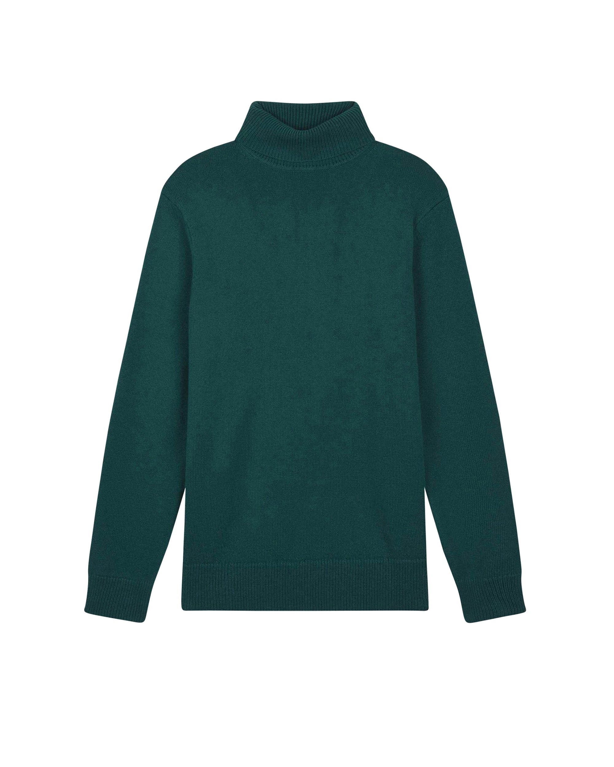 Pull Light à col roulé en cachemire - English Green