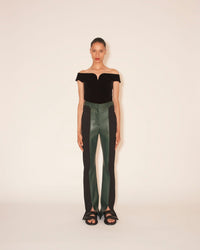 Pantalon Filo contrasté - Pine Green & Black
