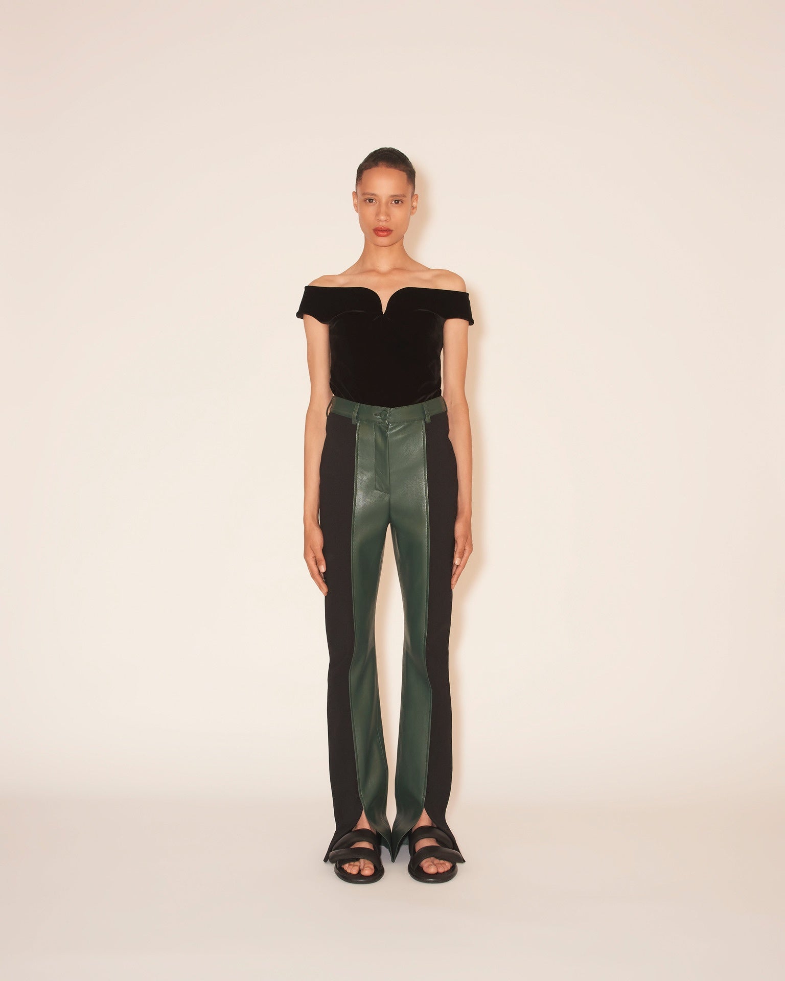 Pantalon Filo contrasté - Pine Green & Black
