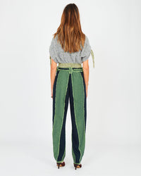 Jean à découpes - Indigo Grass Green