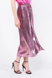 Jupe fendue pailletée - Pink