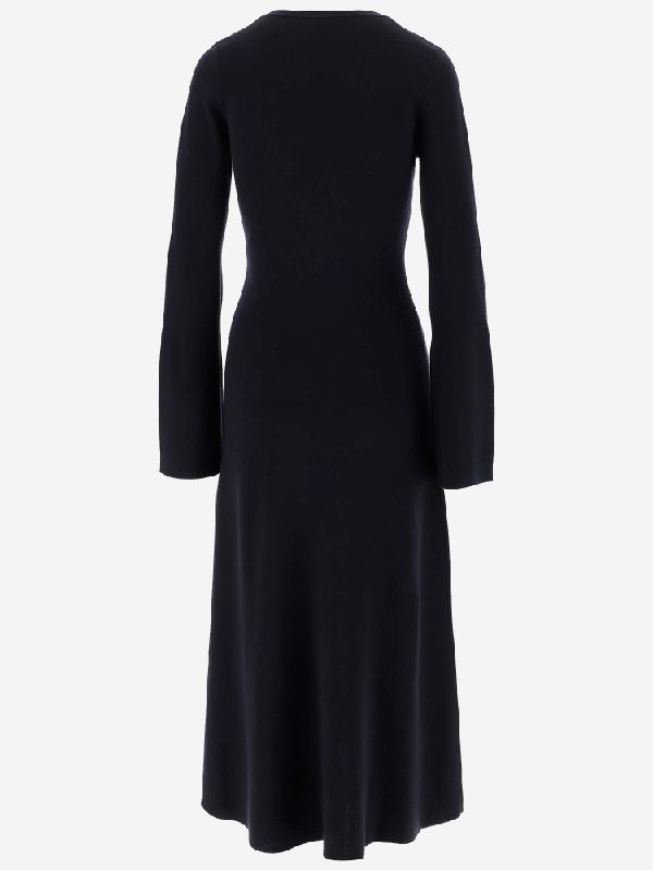 Robe cardigan longue en laine - Iconic Navy