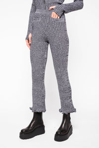 Pantalon côtelé en laine - Black & White