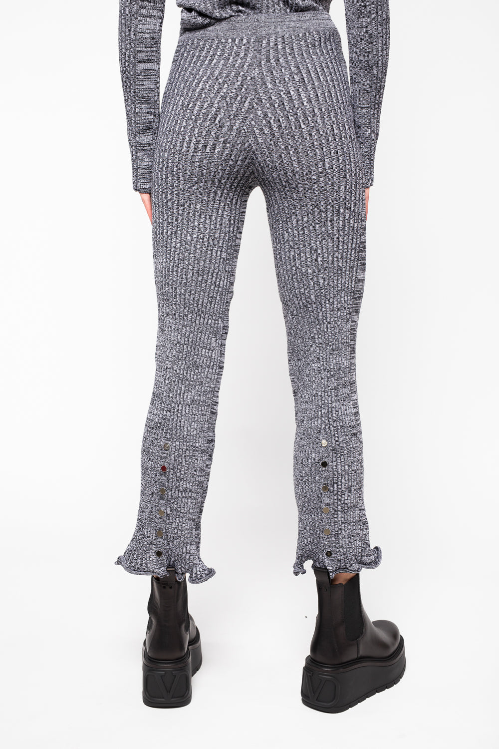 Pantalon côtelé en laine - Black & White
