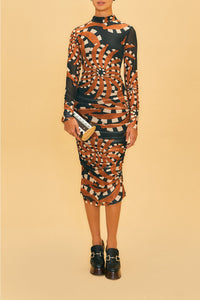 Robe midi Bananada en tulle - Orange