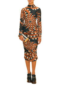 Robe midi Bananada en tulle - Orange
