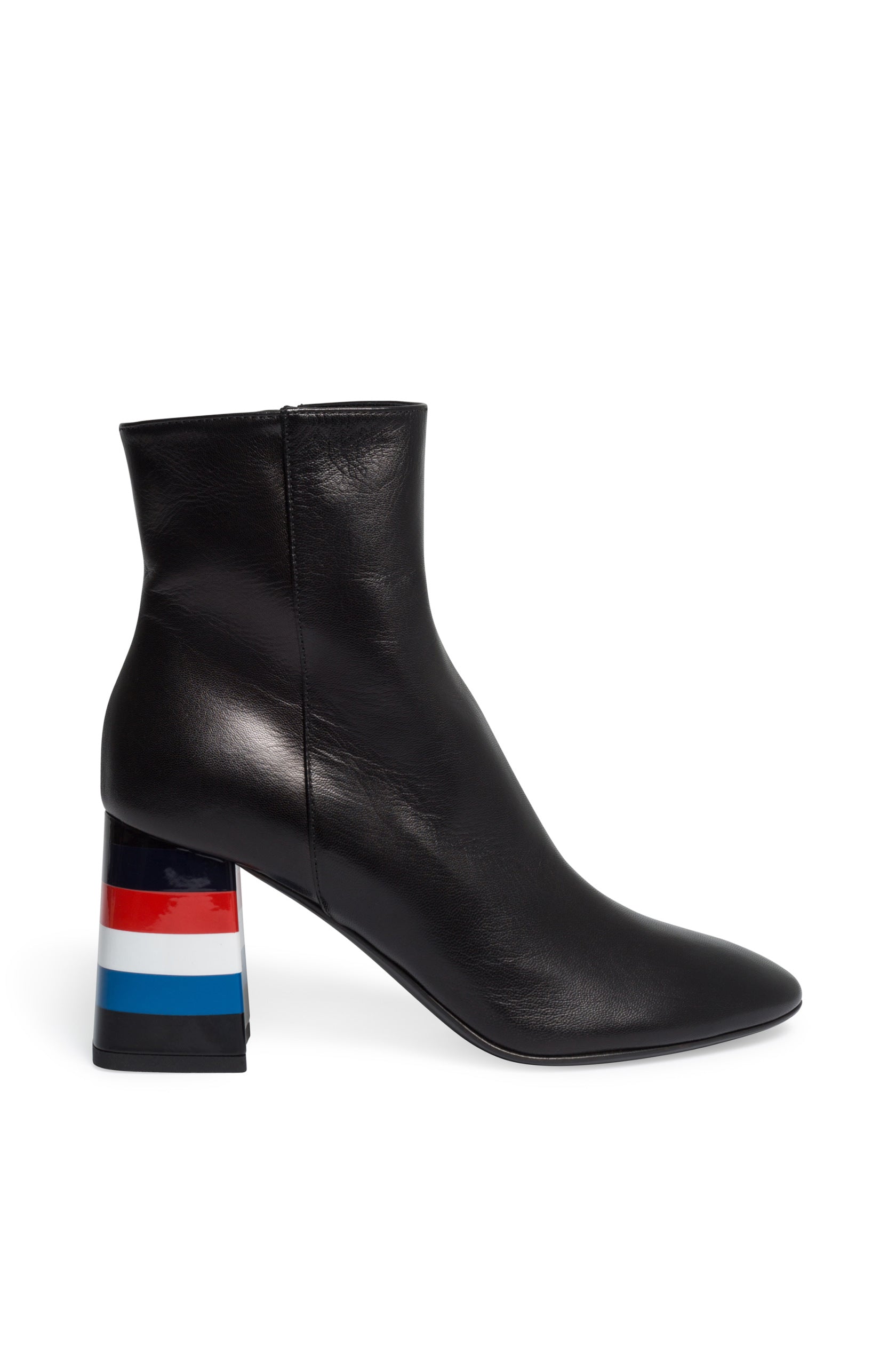 Bottines à rayures en cuir - Multicolor