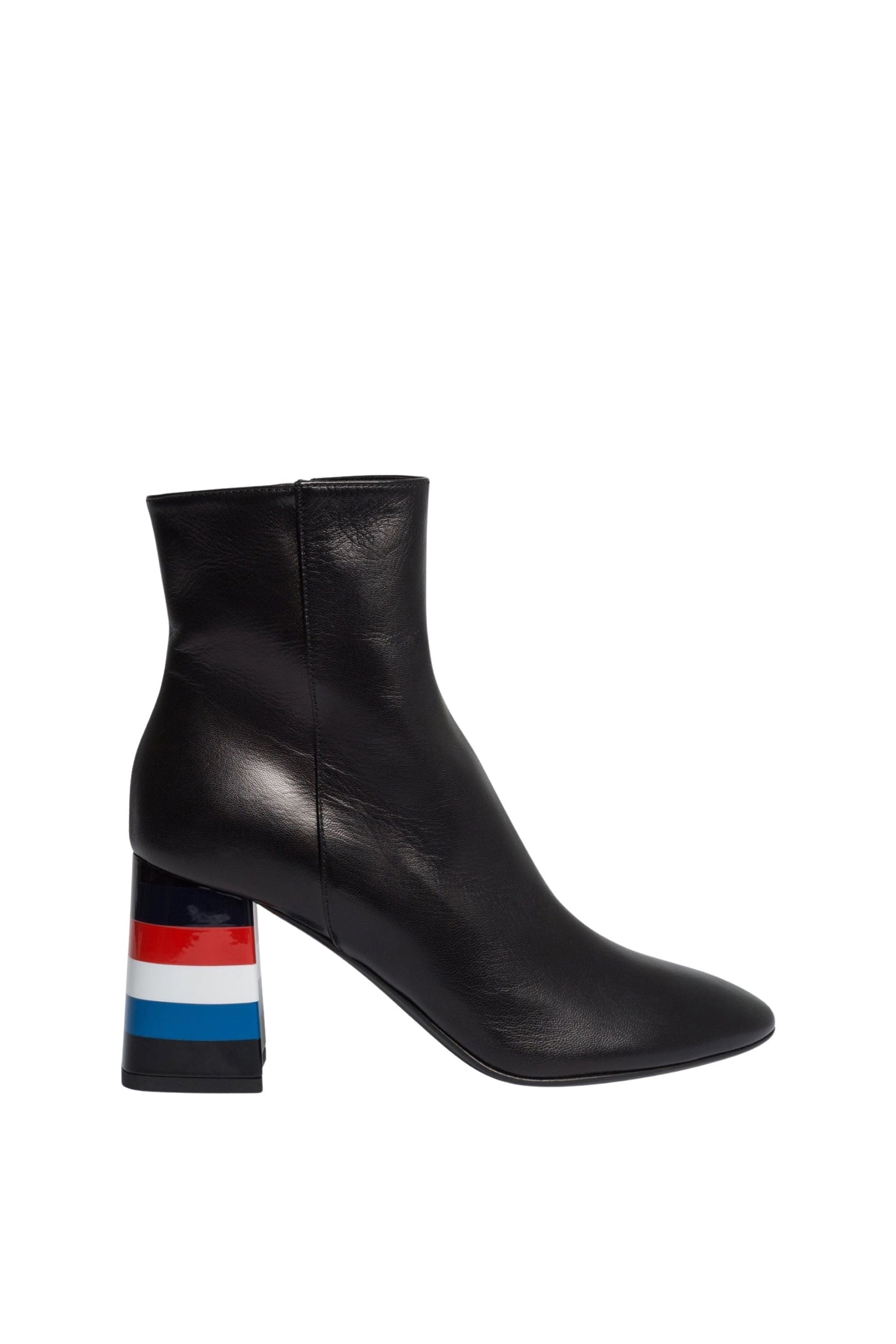 Bottines à rayures en cuir - Multicolor