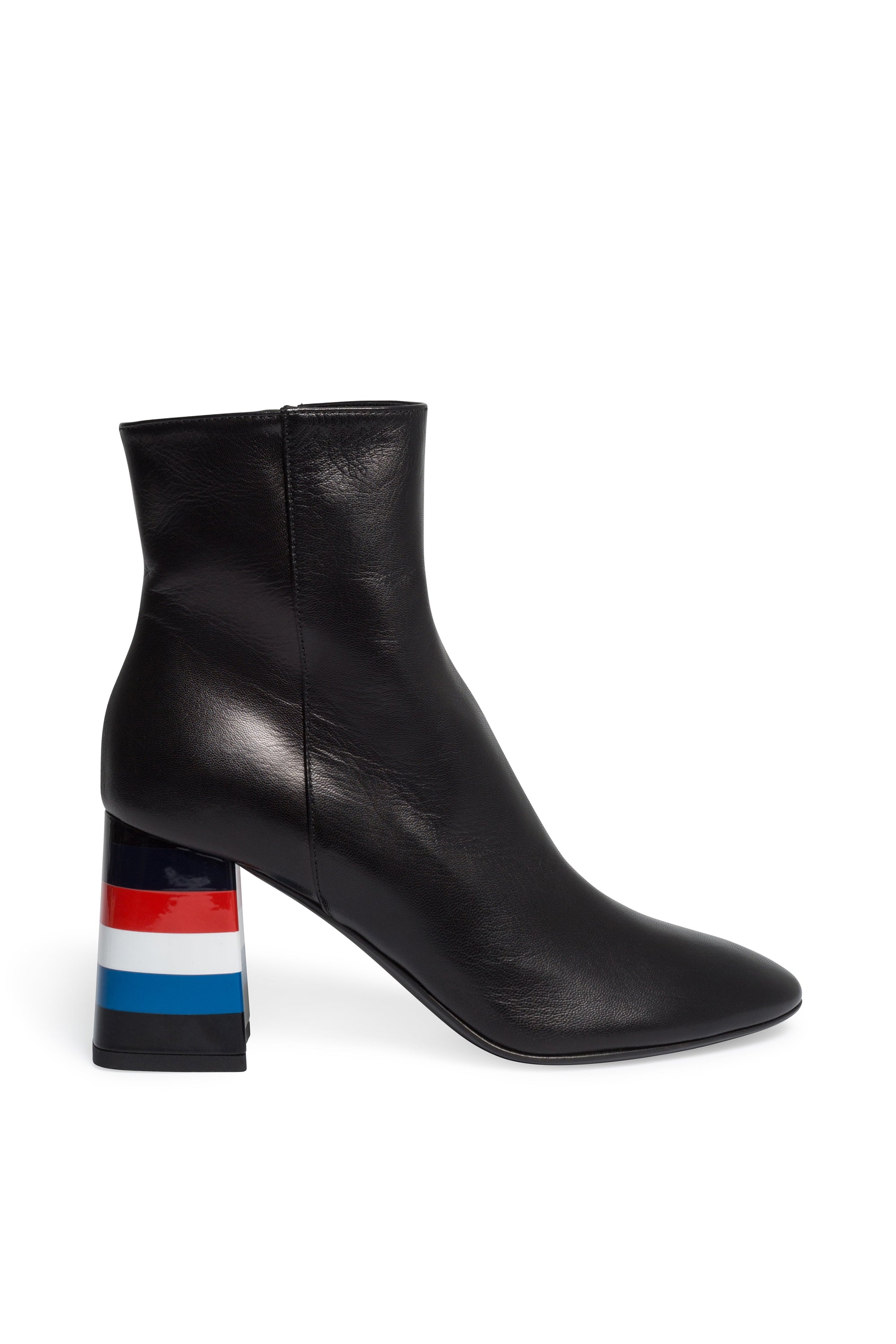 Bottines à rayures en cuir - Multicolor