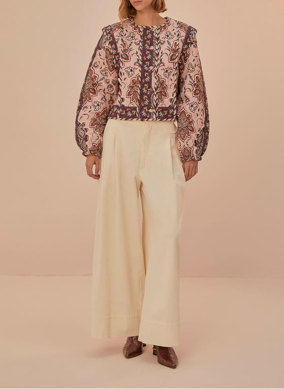 Veste longue Glamour en coton - Bordeaux