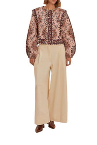 Veste longue Glamour en coton - Bordeaux