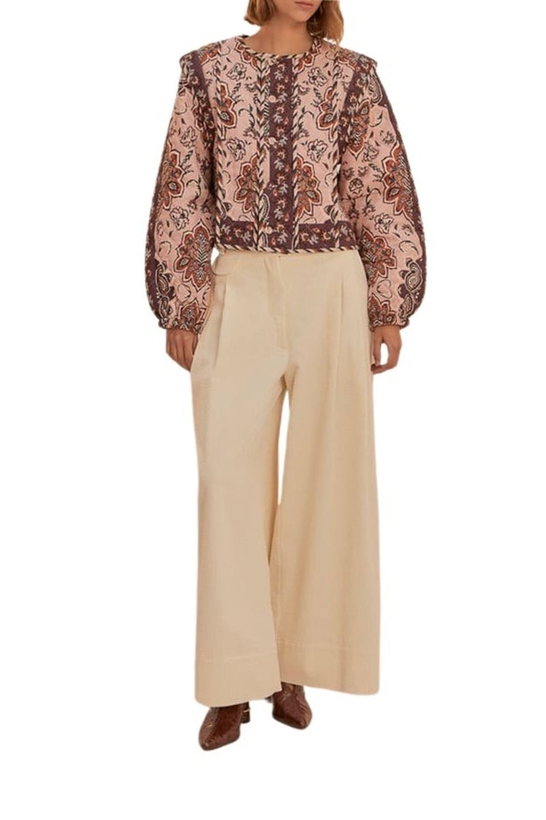 Veste longue Glamour en coton - Bordeaux