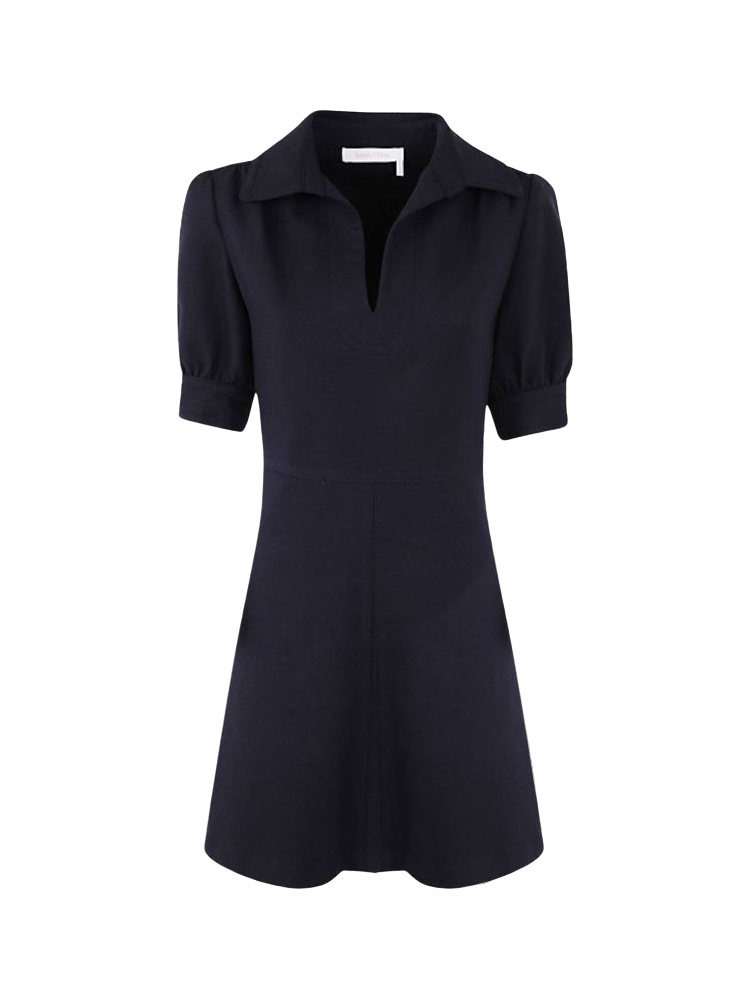 Robe courte au à col en V - Ink Navy