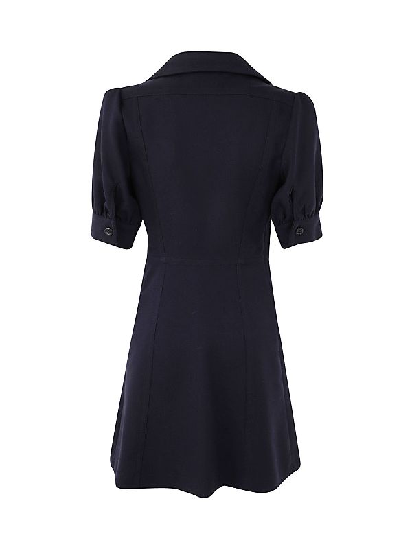 Robe courte au à col en V - Ink Navy