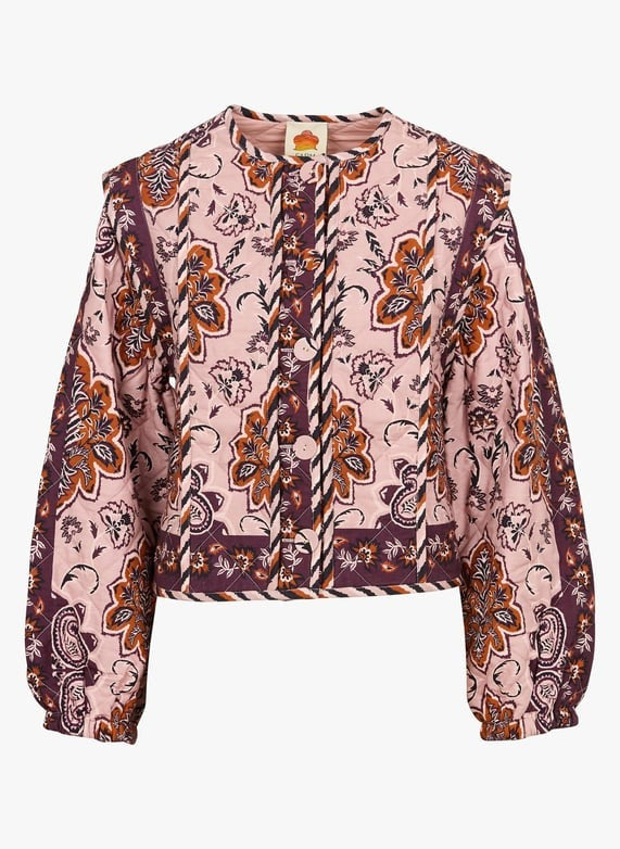 Veste longue Glamour en coton - Bordeaux