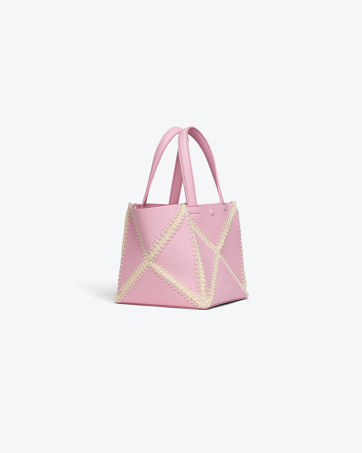 Sac The Origami en patchwork - Pink & Creme