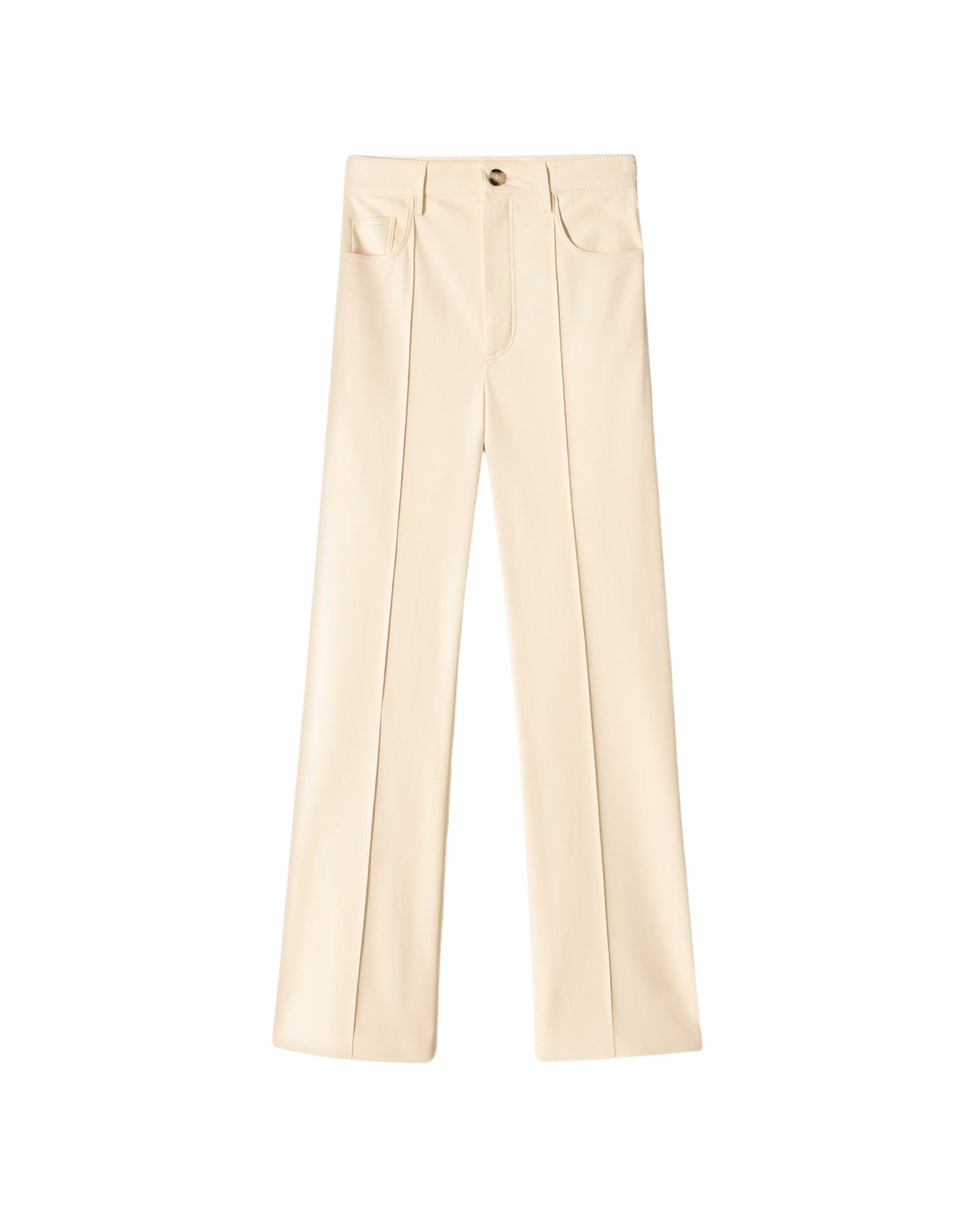Pantalon Zoey court à jambe évasée - Vanilla