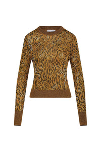 Pull pailleté à imprimé léopard - Leopard Lurex