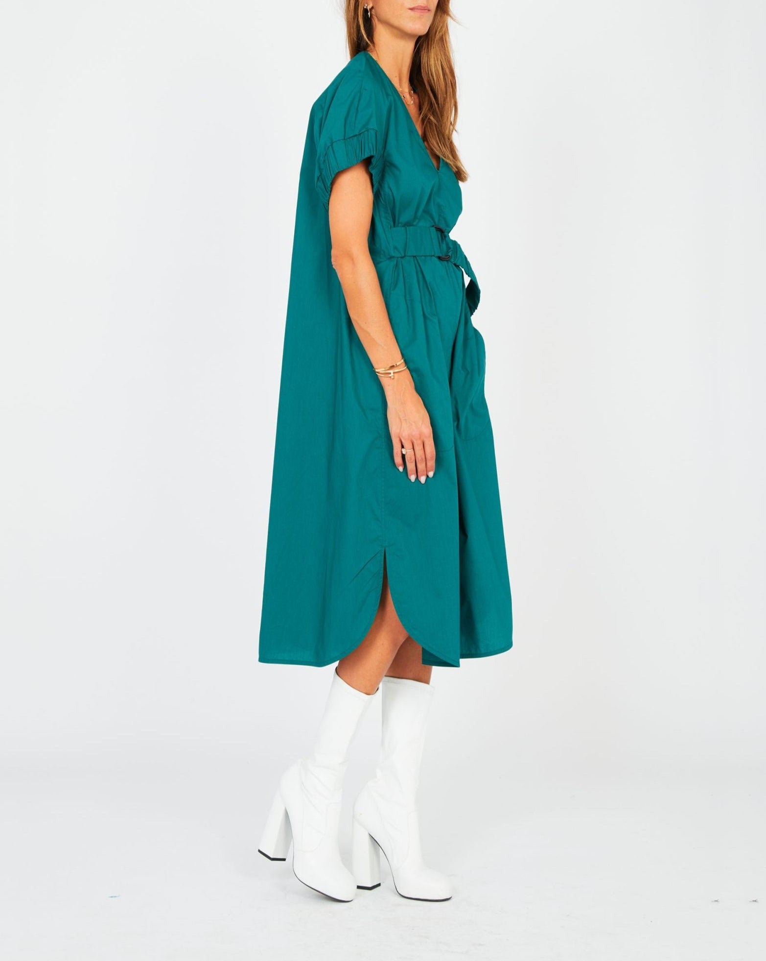 Robe ceinturée à manches courtes - Persan