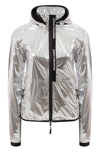 ZDOUBLON Veste à capuche Activewear - Silver
