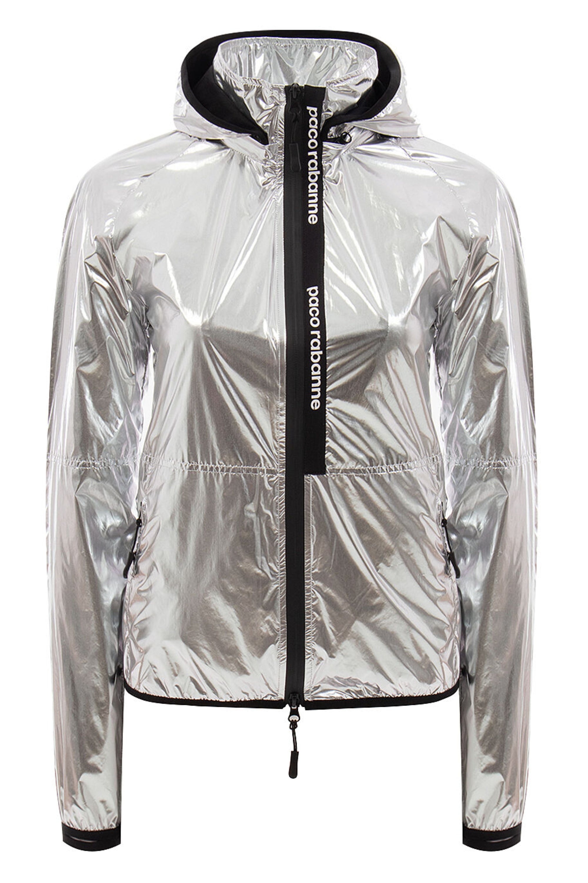 ZDOUBLON Veste à capuche Activewear - Silver