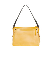Sac Roy à bandoulière en cuir brillant - Chameau Brûlant