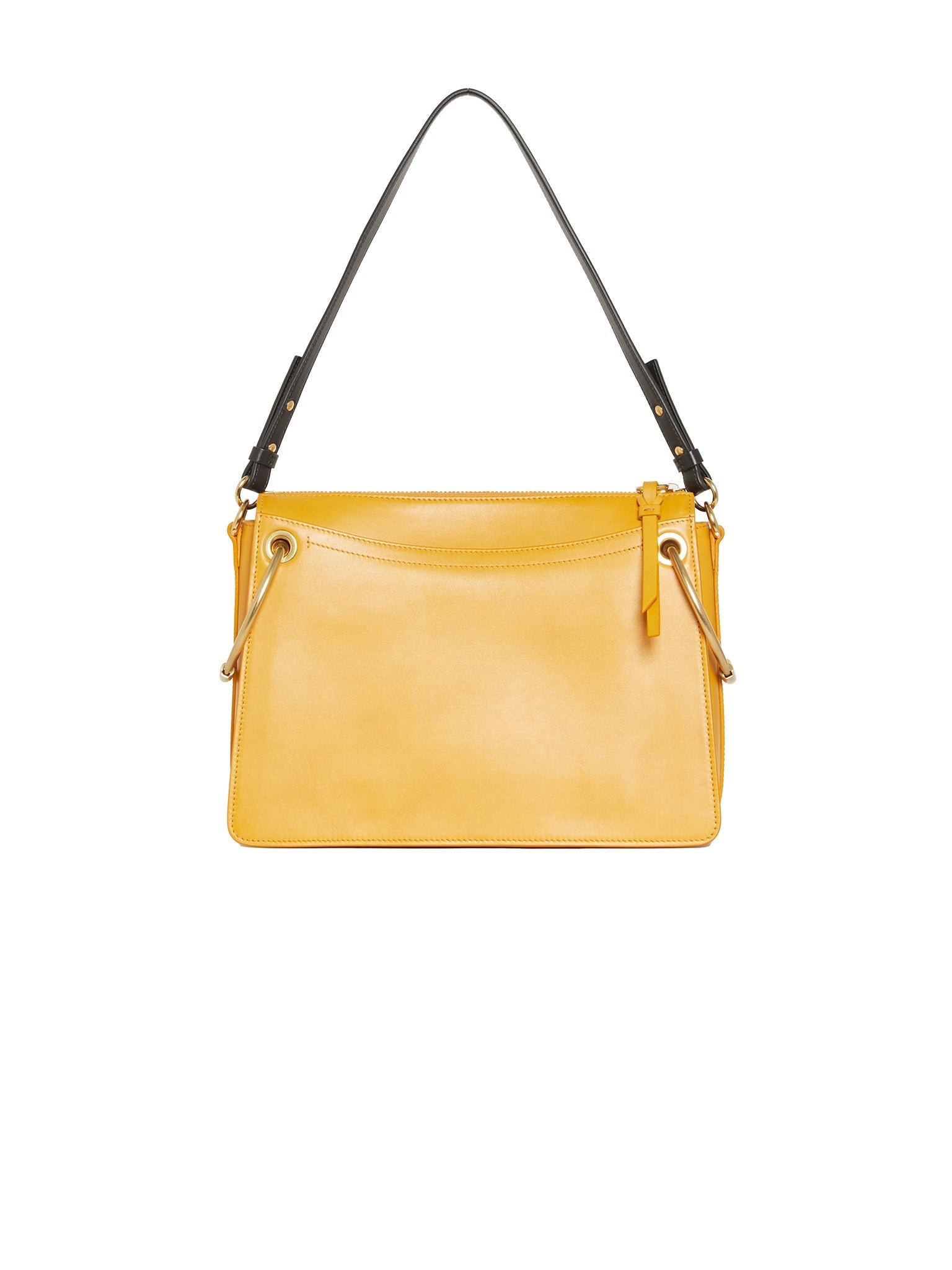 Sac Roy à bandoulière en cuir brillant - Chameau Brûlant