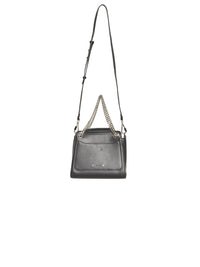 Sac à bandoulière Annie en cuir brillant - Noir