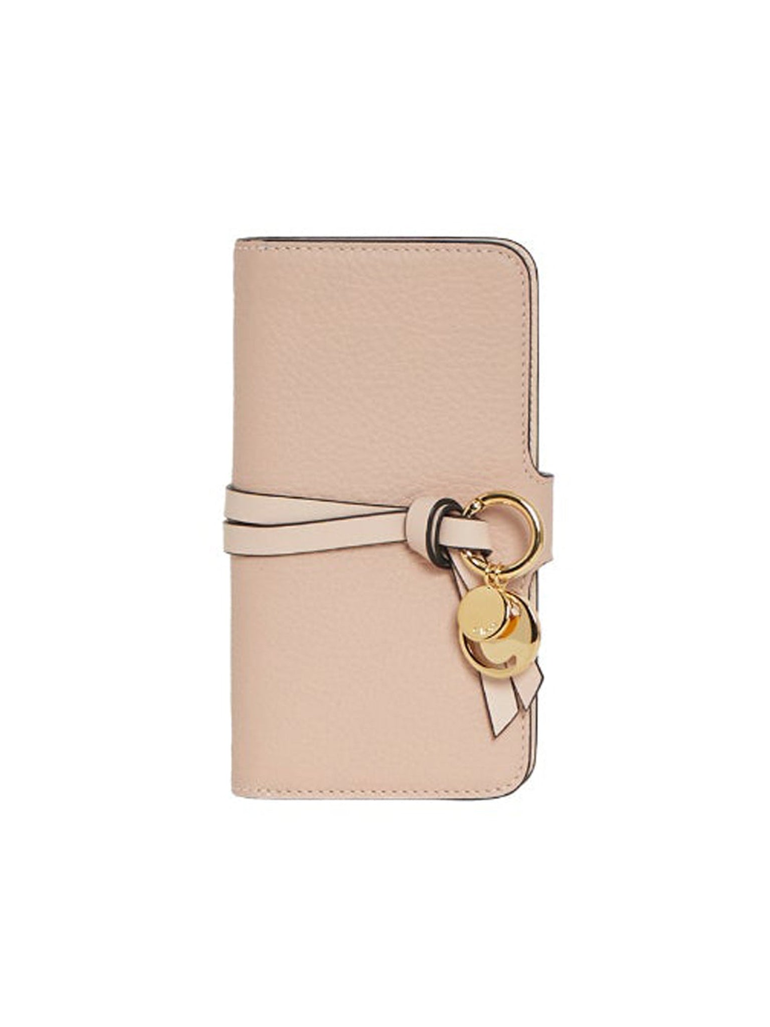 Étui pour téléphone et porte-cartes en cuir - Rose Poudré