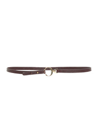 Ceinture Chloé «C» en cuir - Black Raisin