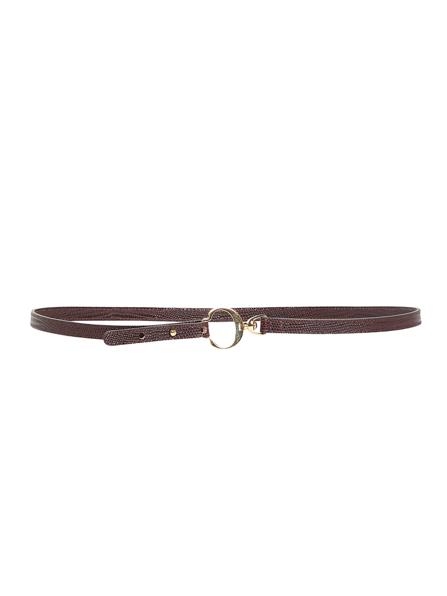 Ceinture Chloé «C» en cuir - Black Raisin