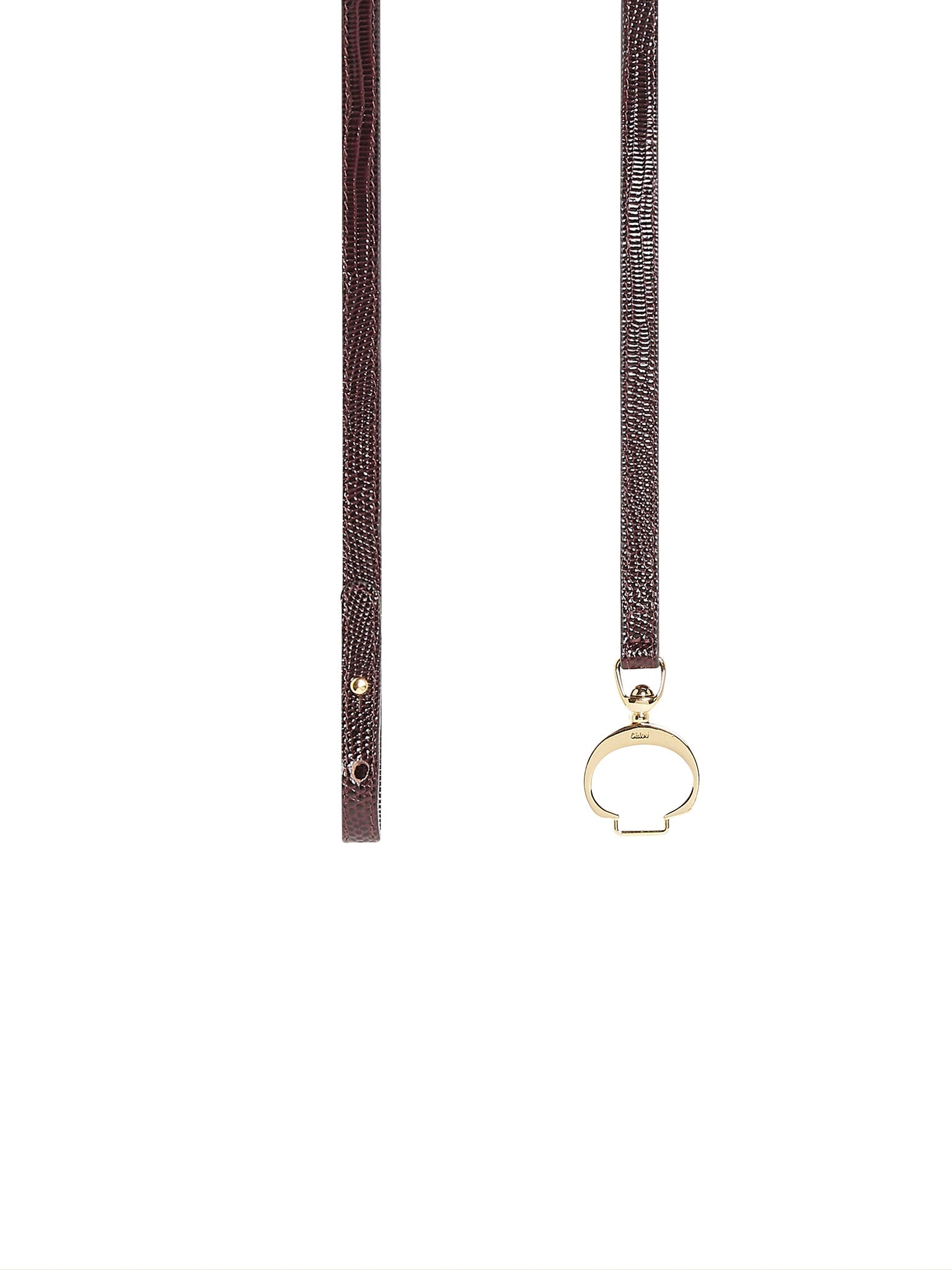 Ceinture Chloé «C» en cuir - Black Raisin