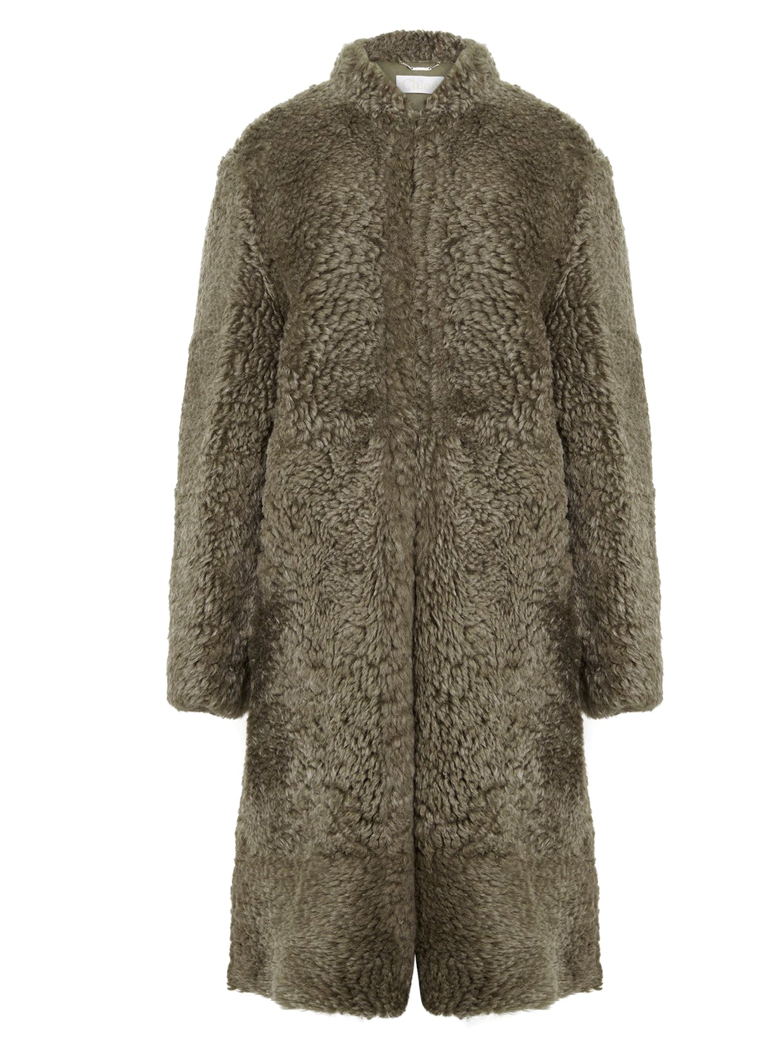 Manteau mi long fausse fourrure en cuir - Shad Green