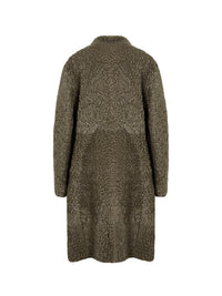 Manteau mi long fausse fourrure en cuir - Shad Green