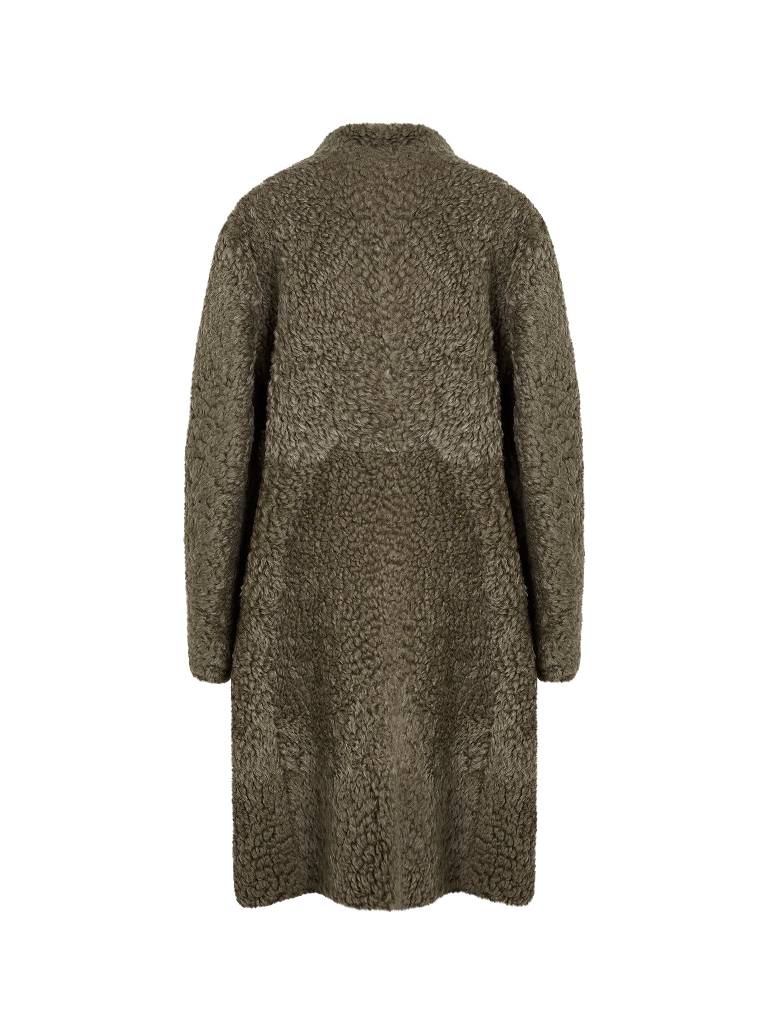 Manteau mi long fausse fourrure en cuir - Shad Green