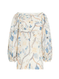 Blouse épaules nues - White & Pink