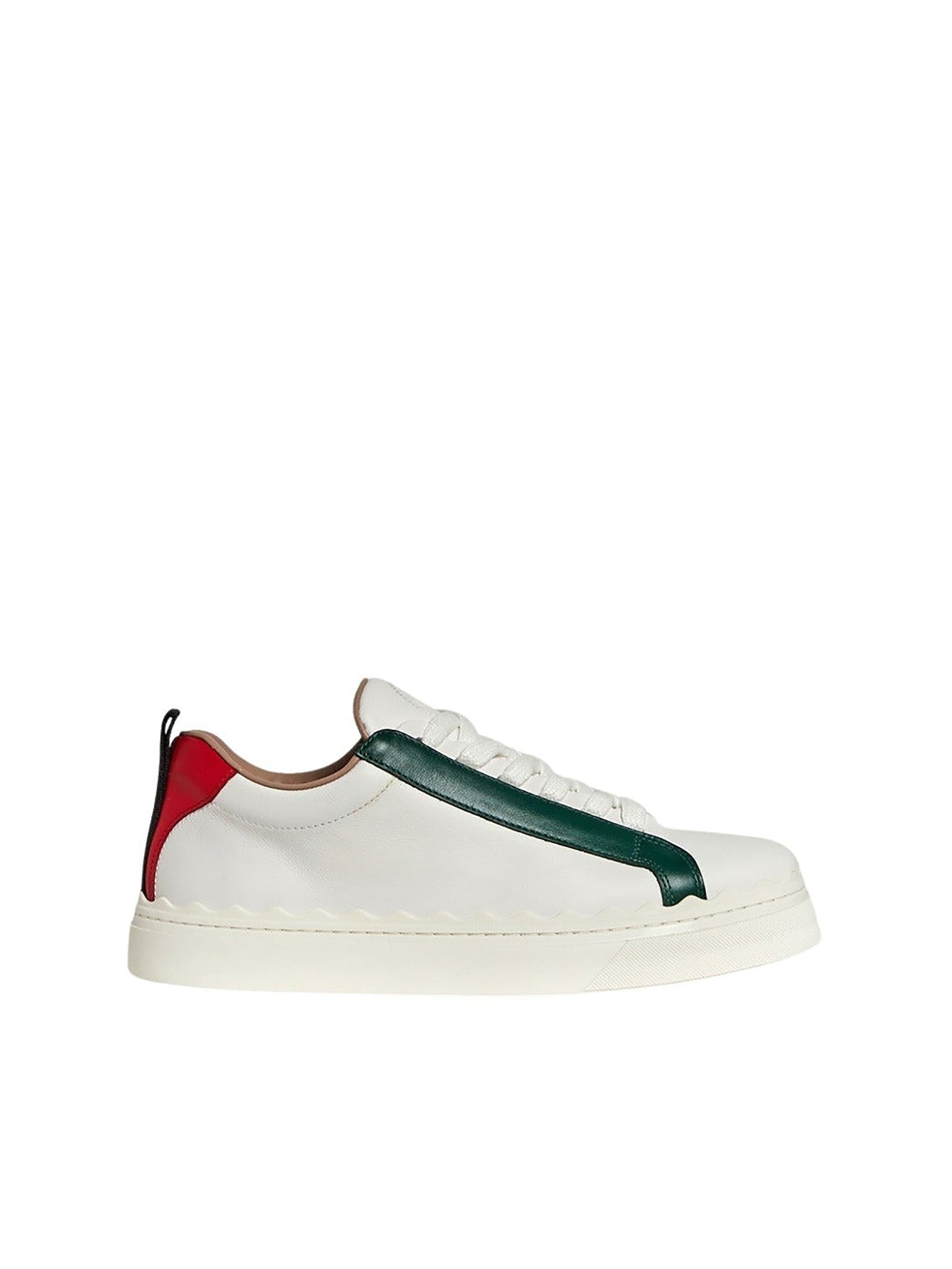 Sneakers Lauren en cuir - Green Red