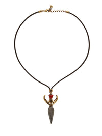 Collier Femininities en laiton - Palladium Doré Vintage