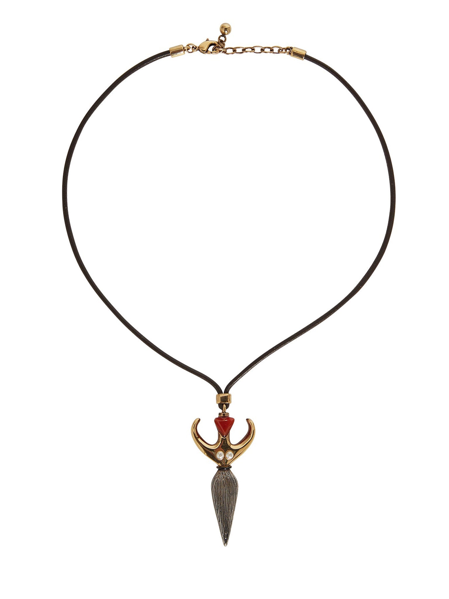 Collier Femininities en laiton - Palladium Doré Vintage
