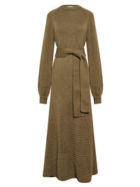 Robe en maille épaisse et laine mélangée - Vert Bronze