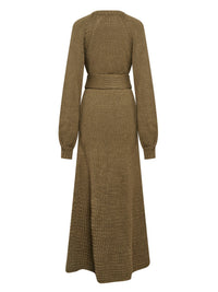 Robe en maille épaisse et laine mélangée - Vert Bronze