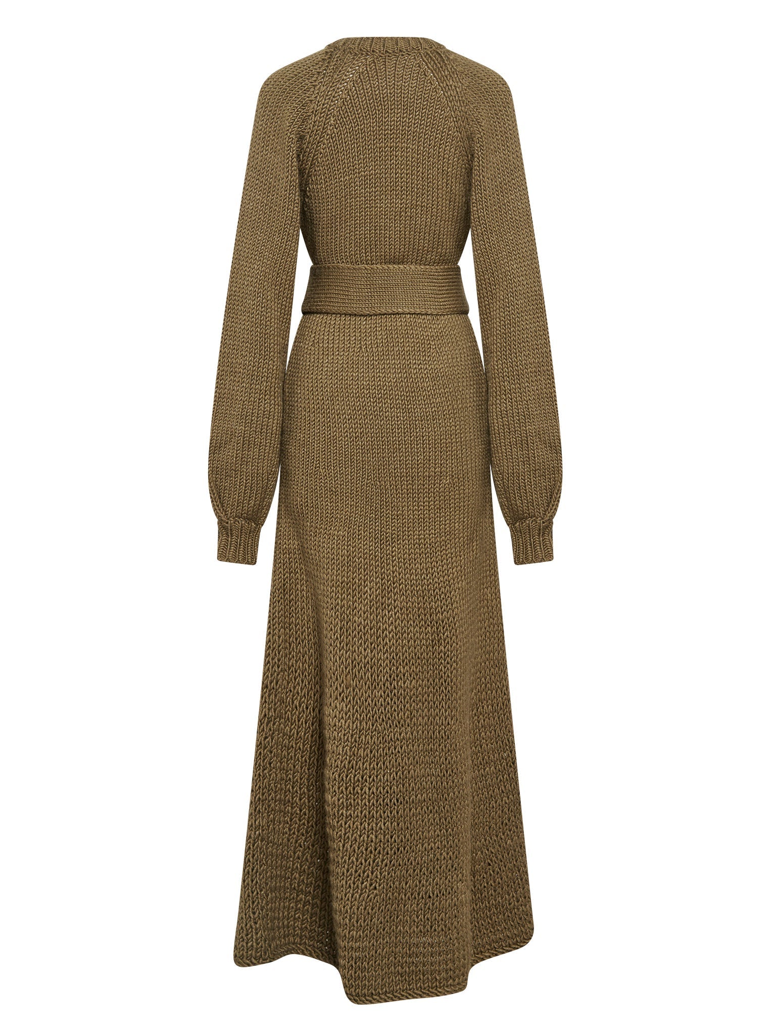 Robe en maille épaisse et laine mélangée - Vert Bronze