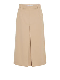 Jupe en gabardine de laine - Beige Perle